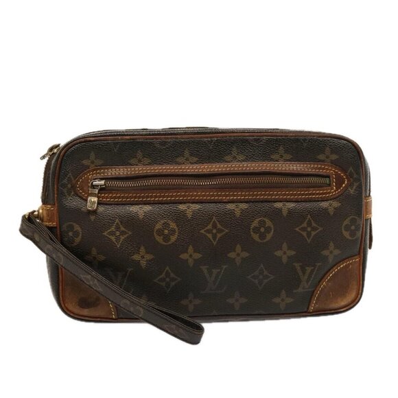 LOUIS VUITTON Monogram Marly Dragonne GM Clutch Bag - Picture 1 of 16